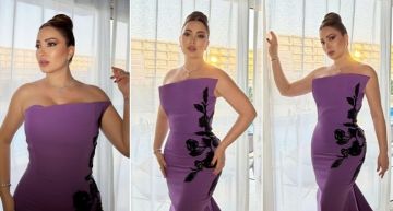 شرطة_الموضة: نسرين طافش بفستان بتصميم عروس البحر مزين بورود سوداء مطرزة يدويا من تصميم نور فتح الله سعره 64 ألف جنيه شرطة_الموضة: نسرين طافش بفستان بتصميم عروس البحر مزين بورود سوداء مطرزة يدويا من تصميم نور فتح الله سعره 64 ألف جنيه