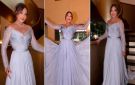  شرطة_الموضة: ليلى علوي بفستان Off Shoulder بأكمام دانتيل من طوني ورد يظهر رشاقتها في حفل موريكس دور