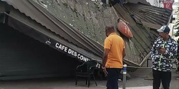 سقوط سقف لاطيراس أحد المقاهي وسط البيضاء