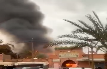 المغرب.. حريق مهول في سوق التمور بمدينة أرفود (صور فيديو) المغرب.. حريق مهول في سوق التمور بمدينة أرفود (صور فيديو)