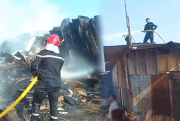 حريق مهول يأتي على العشرات من البرارك بسوق المسيرة بالبيضاء