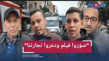 تصوير فيلم أجنبي يخنق أرزاقهم.. تجار لوازم الحلاقة يفجرون غضبا عارما بعد حبس الشارع وشل تجارتهم