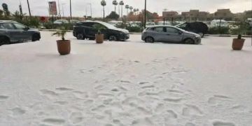 التبروري يكسو مدينة مراكش