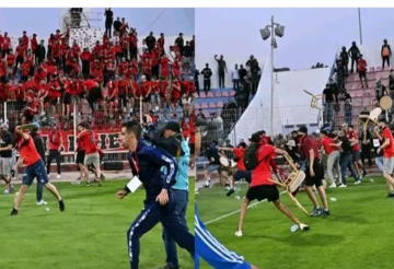 أحداث مؤسفة تؤجل انطلاق مباراة أولمبيك آسفي المغربي واتحاد العاصمة الجزائري (فيديو)