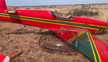 تفاصيل سقوط طائرة عسكرية خفيفة للتدريبات في الحوز تفاصيل سقوط طائرة عسكرية خفيفة للتدريبات في الحوز