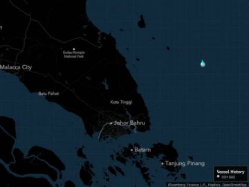 سفينة غاز صينية تتجاوز القيود الأمريكية وتستمر في تزييف موقعها