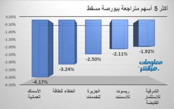 الأسماك العمانية والعنقاء للطاقة يقودان تراجعات بورصة مسقط جلسة الثلاثاء