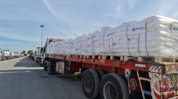 173 شاحنة مساعدات دخلت إلى قطاع غزة امس الأحد