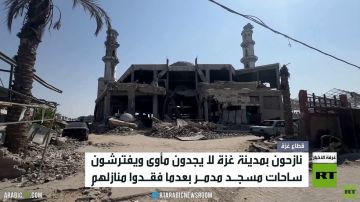 نازحون يفترشون ساحات المساجد في غزة