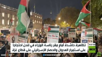 تظاهرة حاشدة في لندن دعما لغزة تظاهرة حاشدة في لندن دعما لغزة