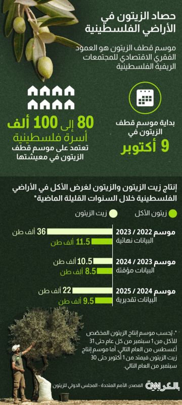 تصاعد هجمات المستوطنين يهدد موسم قطف الزيتون في الضفة الغربية تصاعد هجمات المستوطنين يهدد موسم قطف الزيتون في الضفة الغربية