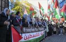 برلين.. متظاهرون يتضامنون مع فلسطين ويطالبون بعدم تسليح الاحتلال - ps