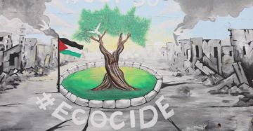 بالصور نشطاء من غزة يرسمون جدارية تندد بالإبادة البيئية وتوجه رسالة إلى قادة مؤتمر المناخ في البرازيل