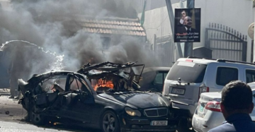 طيران الاحتلال يقصف مركبة جنوب لبنان