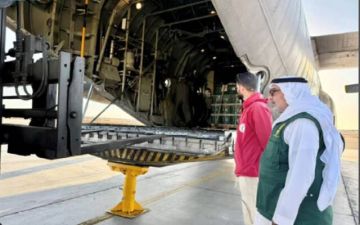 وصول الطائرة الإغاثية السعودية الـ73 إلى مطار العريش لدعم غزة