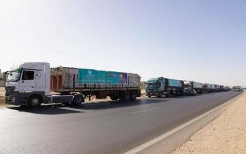 الهلال الأحمر: قافلة زاد العزة الـ74 تحمل نحو 9200 طن مساعدات لغزة