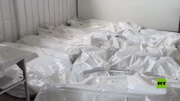 الصليب الأحمر يسلم 45 جثمانا لفلسطينيين إلى مستشفى ناصر الطبي في قطاع غزة الصليب الأحمر يسلم 45 جثمانا لفلسطينيين إلى مستشفى ناصر الطبي في قطاع غزة