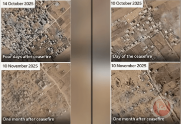 الأقمار الاصطناعية من غزة تكشف: أحياء بأكملها سويت بالأرض منذ وقف إطلاق النار الأقمار الاصطناعية من غزة تكشف: أحياء بأكملها سويت بالأرض منذ وقف إطلاق النار