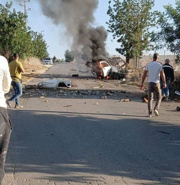 شهيد في استهداف إسرائيلي لمركبة على طريق زوطر الشرقية جنوب لبنان 