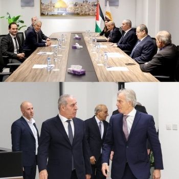 الشيخ يناقش مع بلير آخر التطورات المتعلقة بمرحلة اليوم التالي بعد قرار مجلس الأمن