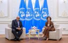سمرقند: أبو زهري يبحث مع المديرة العامة لليونسكو الوضع التعليمي الكارثي في غزة وسبل الاستجابة العاجلة