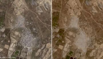 صور الأقمار الصناعية تظهر تدمير قرية شمال غزة صور الأقمار الصناعية تظهر تدمير قرية شمال غزة