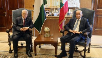 الرئيس عباس يجتمع مع رئيس مجلس النواب اللبناني الرئيس عباس يجتمع مع رئيس مجلس النواب اللبناني