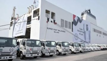 الإمارات ترسل سفينة محملة بـ7166 طنا من المساعدات إلى غزة