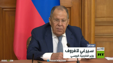 لافروف: يجب معالجة الأزمة الإنسانية بغزة