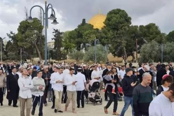 بالفيديو مستوطنون يقتحمون باحات المسجد الأقصى