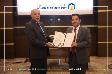 الدكتور بن طريف من عمان العربية يحصل على شهادة مقيم جودة معتمد لمؤسسات التعليم العالي 