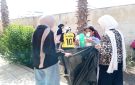 مركز شابات دير أبي سعيد ينفذ يوما تطوعيا لتنظيف ساحته