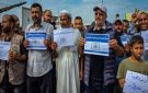 نازحون من رفح ينظمون وقفة في خان يونس للمطالبة بالعودة وإغاثتهم قبل الشتاء