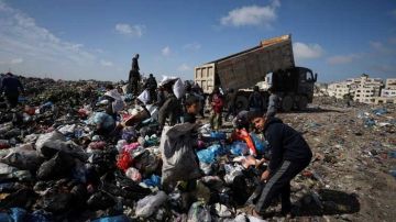 برنامج الأمم المتحدة الإنمائي يبدأ بإزالة مكب نفايات ضخم ابتلع سوقا تجارية في قلب غزة