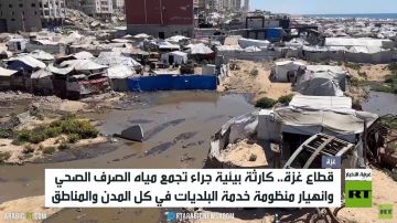 قطاع غزة.. كارثة بيئية بسبب مياه الصرف قطاع غزة.. كارثة بيئية بسبب مياه الصرف