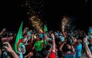 بالصور والفيديو: أجواء احتفالية فلسطينية بفوز الجزائر - ps