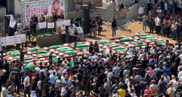 بالفيديو والصور  بعد 32 شهرا تحت الركام.. غزة تودع شهداء مجزرة أبو شريعة والحساينة في الصبرة
