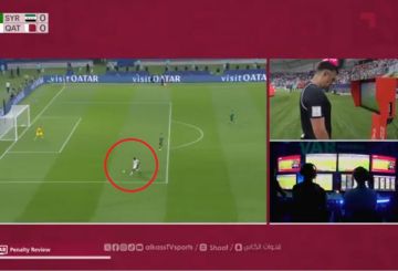 قرار مثير للجدل بإلغاء ركلة جزاء في مباراة سوريا وقطر (فيديو)