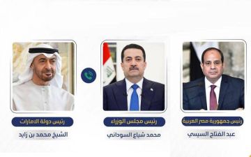 السوداني يبحث مع بن زايد والسيسي الأوضاع بالمنطقة والعمل على إنهاء الحرب السوداني يبحث مع بن زايد والسيسي الأوضاع بالمنطقة والعمل على إنهاء الحرب