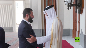 مشاهد من استقبال أمير قطر للرئيس السوري في الدوحة