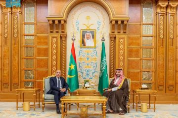 سمو ولي العهد يلتقي رئيس الجمهورية الإسلامية الموريتانية سمو ولي العهد يلتقي رئيس الجمهورية الإسلامية الموريتانية