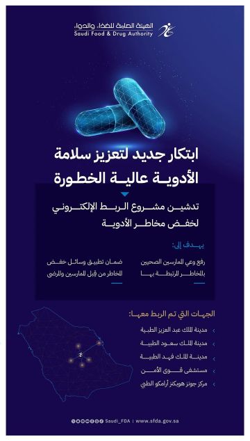 رئيس الغذاء والدواء يدشن مشروع الربط الإلكتروني لتعزيز سلامة استخدام الأدوية