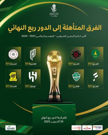 تعرف على الفرق المتأهلة لدور ربع نهائي كأس الملك