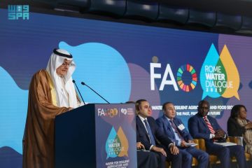 الوزير الفضلي من روما: المملكة تستهدف خفض تكلفة إنتاج المياه بنسبة 50 