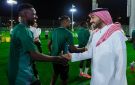 بحضور المسحل .. وزير الرياضة الفيصل يحضر مران الأخضر - sa