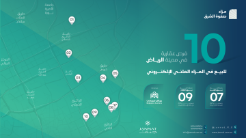 10 فرص عقارية نوعية في شرق الرياض عبر مزاد صفوة الشرق الإلكتروني