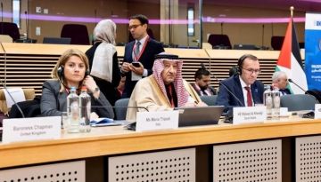 السعودية تؤكد استمرار دعمها لفلسطين وتطالب برفع الحجز عن أموال المقاصة في اجتماع المانحين ببروكسل