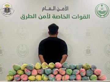 أمن الطرق في عسير يضبط مواطنا بحيازته 68 كيلوجراما من القات المخدر