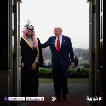 ترمب يستقبل ولي العهد في البيت الأبيض ويصحبه في جولة داخل المقر الرئاسي ترمب يستقبل ولي العهد في البيت الأبيض ويصحبه في جولة داخل المقر الرئاسي