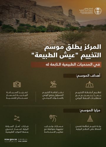 الحياة الفطرية تطلق موسم عيش الطبيعة للتخييم في المحميات